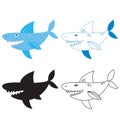 Shark worksheet vector design Royalty Free Stock Photo