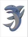 Shark colored as emblem, symbol, logo Royalty Free Stock Photo