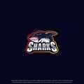 Sharks mascot logo design Royalty Free Stock Photo