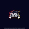 Sharks mascot logo design