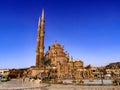 Panorama of the Old Market with the Al Sahaba Mosque in Sharm El Sheikh. Exotic