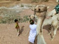 Sharm El Sheikh, Egypt - 2012 march 14: Young boys at the age of 7 and 12 have to work in the tourist industry