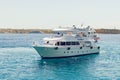 Sharm El Sheikh, Egypt May 08, 2019: Tourist pleasure boats in the harbor of Sharm El Sheikh Royalty Free Stock Photo