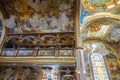 Sharm El Sheikh, Egypt. November 21 2019 Christian Coptic Church. The beautiful interior. Golden mosaic. Wall painting