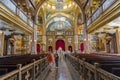 Sharm El Sheikh, Egypt. November 21 2019 Christian Coptic Church. The beautiful interior. Golden mosaic. Wall painting