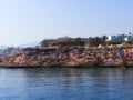 Sharm El Sheikh, Egypt - September 9, 2020: The view of hotel Jaz Fanara Resort 4 at Sharm El Sheikh