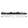 Sharm El Sheiki Egypt. City Skyline. Silhouette City. Design Vector. Famous Monuments.