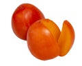 sharon persimmon fruit isolated on the white background