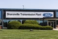 Ford Logo and signage at the Sharonville Transmission Plant. This plant opened in 1958