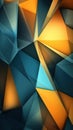 Sharp Angles in Dark Blue and Amber: An Abstract Background in the Style of Dark Gray and Teal.