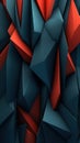 Sharp Angles in Dark Blue and Coral: An Abstract Background in the Style of Dark Gray and Teal .