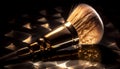 Sharp antique shaving brush, a luxurious work tool for men generated by AI