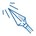 Sharp Arrowhead Archery doodle icon hand drawn illustration