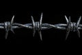 Sharp Barbed Wire Strand Symbolizing Boundaries Royalty Free Stock Photo