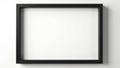 Sharp black frame against pure white, ready for your image, simple, texture, office