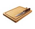 Sharp blade cuts organic meal on cutting board