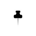 Sharp button black sign icon. Vector illustration eps 10