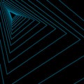 sharp corner blue light multi lines layers geometric creativity imagination abstract in black background