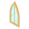 Sharp corner window frame icon, isometric 3d style