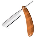 Sharp cutting razor, icon