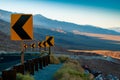 Dangerous Curve Lonely Desert Road Royalty Free Stock Photo