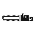 Sharp electric saw icon simple vector. Chainsaw tool