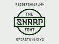 Sharp font. Vector alphabet