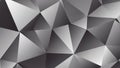 Sharp geometric abstract background composed of interconnected triangles in shades of grey and white with dramatic light and Royalty Free Stock Photo