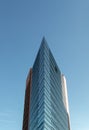 Sharp geometric glass facade from building at Potsdamer Platz Berlin Germany Royalty Free Stock Photo