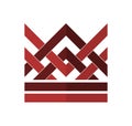 geometric crown logo - maroon