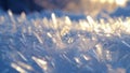 The sharp jagged edges of the ice crystals glint dangerously in the dim sunlight appearing almost like weapons ready to