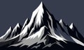 Sharp Jagged Mountain Peaks snow white Royalty Free Stock Photo