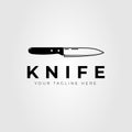 sharp kitchen knife isolated logo vector illustration design