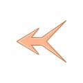Sharp Left Arrow Sign Simple Navigation Pointer Directional Symbol Icon Royalty Free Stock Photo