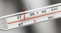 Perfect 37 degrees Celsius temperature reading Royalty Free Stock Photo