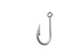 Sharp metal fishing hook against white background Royalty Free Stock Photo