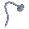 Sharp metal nail hook hanging element isometric icon Royalty Free Stock Photo