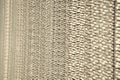 Sharp metallic texture. Silver foil background. Metal surface lathing. Metallic netting. Protective material. Metal Royalty Free Stock Photo