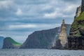 Sharp needle iconic rocks in Faroe Islands
