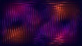 Sharp neon zigzag lines in purple and orange on a dark abstract background Royalty Free Stock Photo
