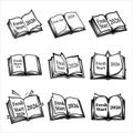 Sharp open book line art with Fresh Start 2026 text Royalty Free Stock Photo