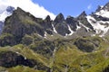 The sharp peaks of the mountain range Royalty Free Stock Photo