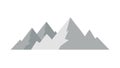 Sharp Peaks Mountain Range Vector Artwork in Grey, vector design Generative AI Royalty Free Stock Photo