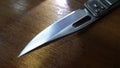 Sharp pocket knife in light