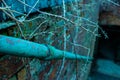 Sharp, Thorny railing to darkness Royalty Free Stock Photo