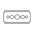 Sharp razor icon. Shaving blade symbol. Barber tool Vector. Cutting edge. Royalty Free Stock Photo