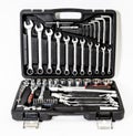 Sharp realistic photo of tool kit Royalty Free Stock Photo