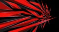 Sharp red abstract explosion of geometric shards against a dark background Royalty Free Stock Photo