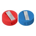 Sharp Red Blue Pencil Sharpener Vector Royalty Free Stock Photo