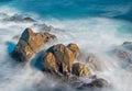 Sharp Rock Surrounding By Waves On The Atlantic Ocean Royalty Free Stock Photo